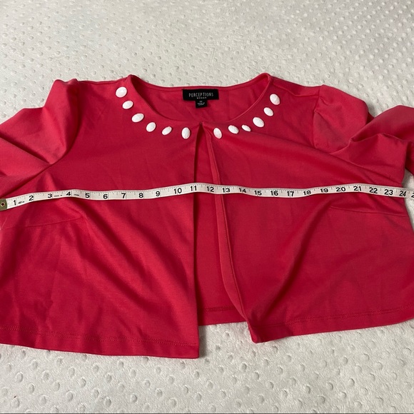 Perceptions Pink Blazer (1X) - Picture 4 of 6
